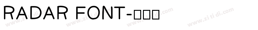 RADAR FONT字体转换